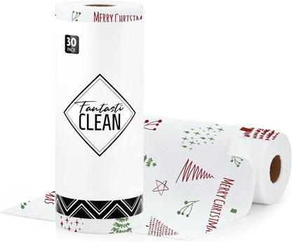 Fantasticlean Microfiber Cleaning Cloth Roll- 75 Sheets, 12 x 12 (Blue) | Super Absorbent, Scratch Free, Tear-away Microfiber Towel Roll, for All-Purpose Cleaning, Reusable Alternative to Paper Towel
