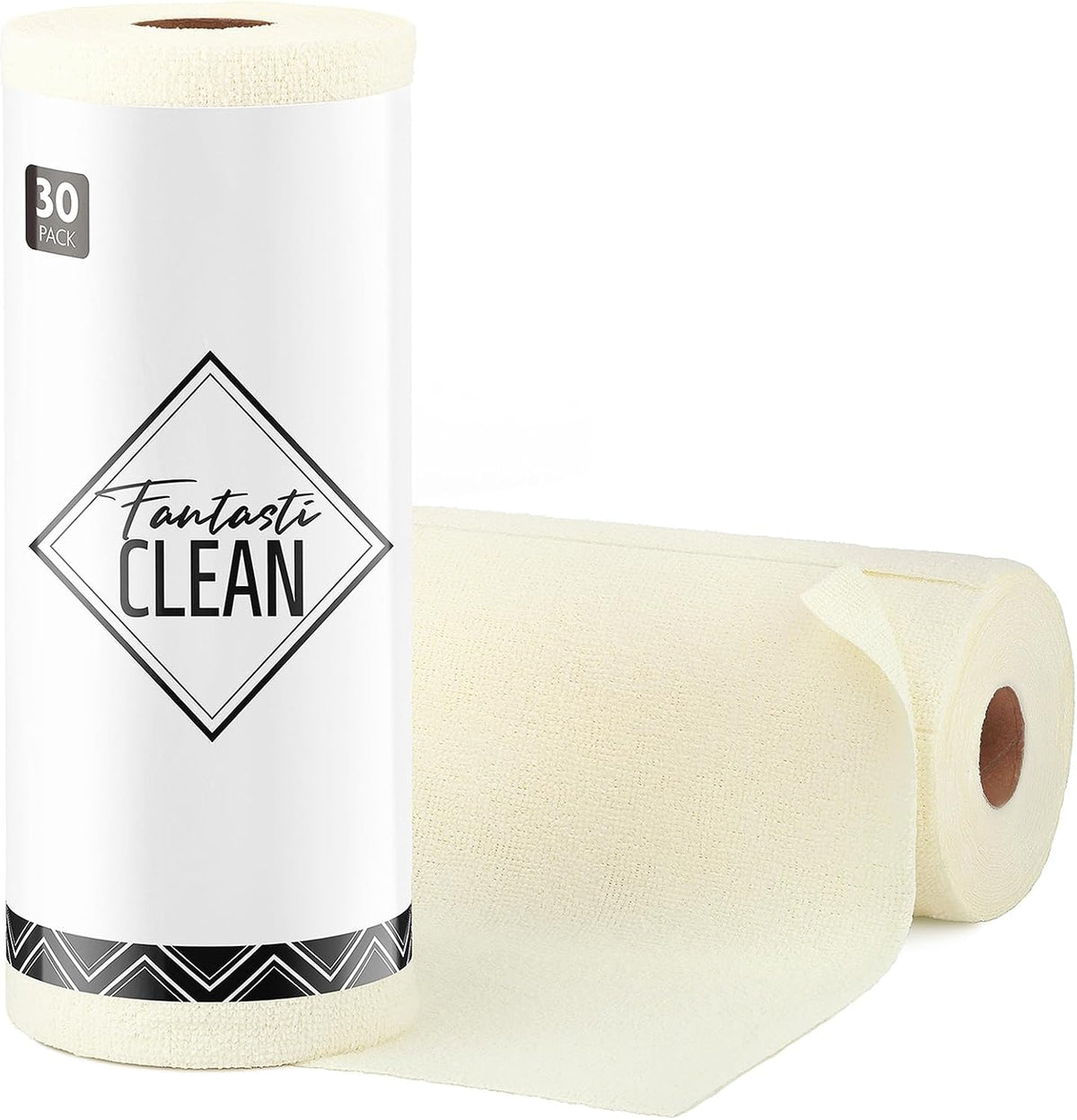 Fantasticlean Microfiber Cleaning Cloth Roll- 75 Sheets, 12 x 12 (Blue) | Super Absorbent, Scratch Free, Tear-away Microfiber Towel Roll, for All-Purpose Cleaning, Reusable Alternative to Paper Towel