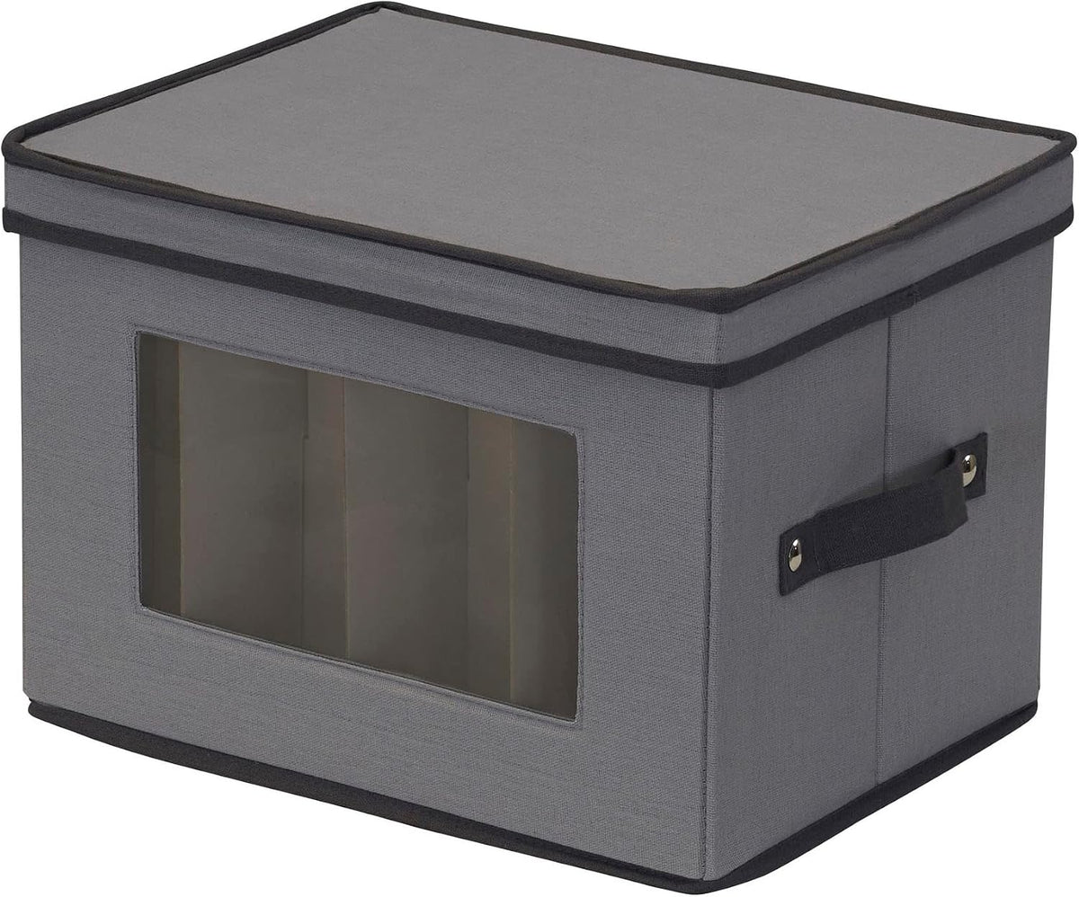 Household Essentials Champagne Flute Storage Box, 12 Compartments, Foldable & Stackable