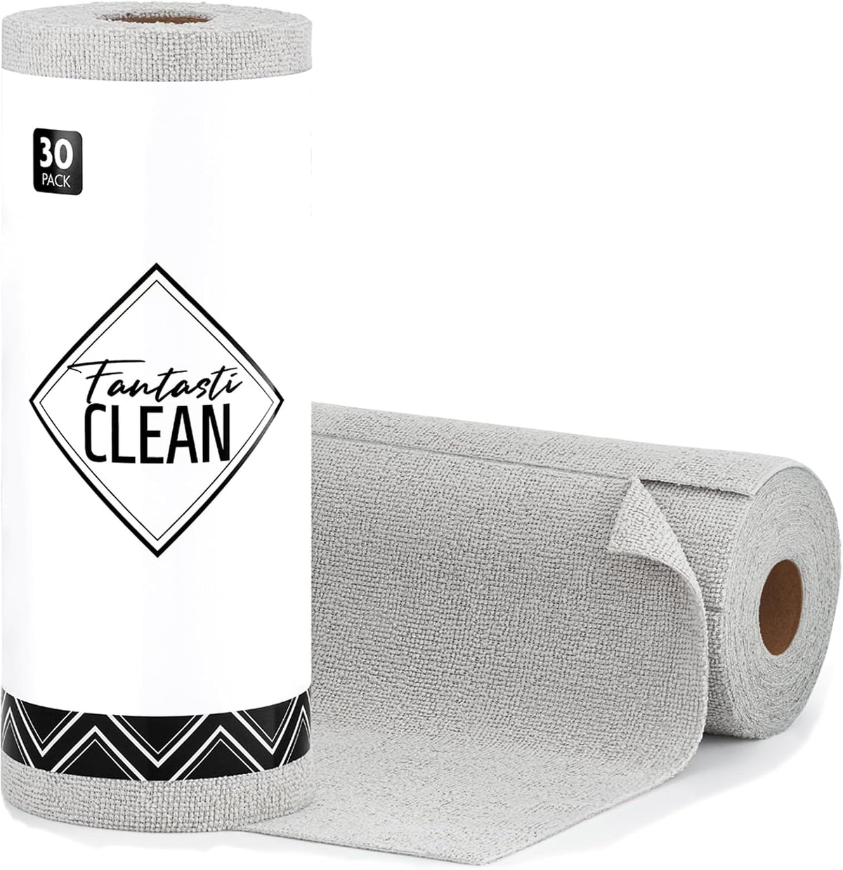 Fantasticlean Microfiber Cleaning Cloth Roll- 75 Sheets, 12 x 12 (Blue) | Super Absorbent, Scratch Free, Tear-away Microfiber Towel Roll, for All-Purpose Cleaning, Reusable Alternative to Paper Towel