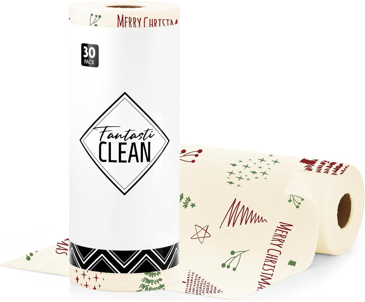 Fantasticlean Microfiber Cleaning Cloth Roll- 75 Sheets, 12 x 12 (Blue) | Super Absorbent, Scratch Free, Tear-away Microfiber Towel Roll, for All-Purpose Cleaning, Reusable Alternative to Paper Towel