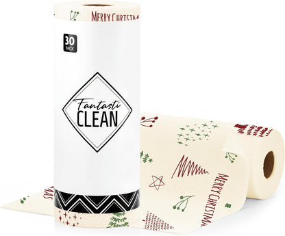 Fantasticlean Microfiber Cleaning Cloth Roll- 75 Sheets, 12 x 12 (Blue) | Super Absorbent, Scratch Free, Tear-away Microfiber Towel Roll, for All-Purpose Cleaning, Reusable Alternative to Paper Towel
