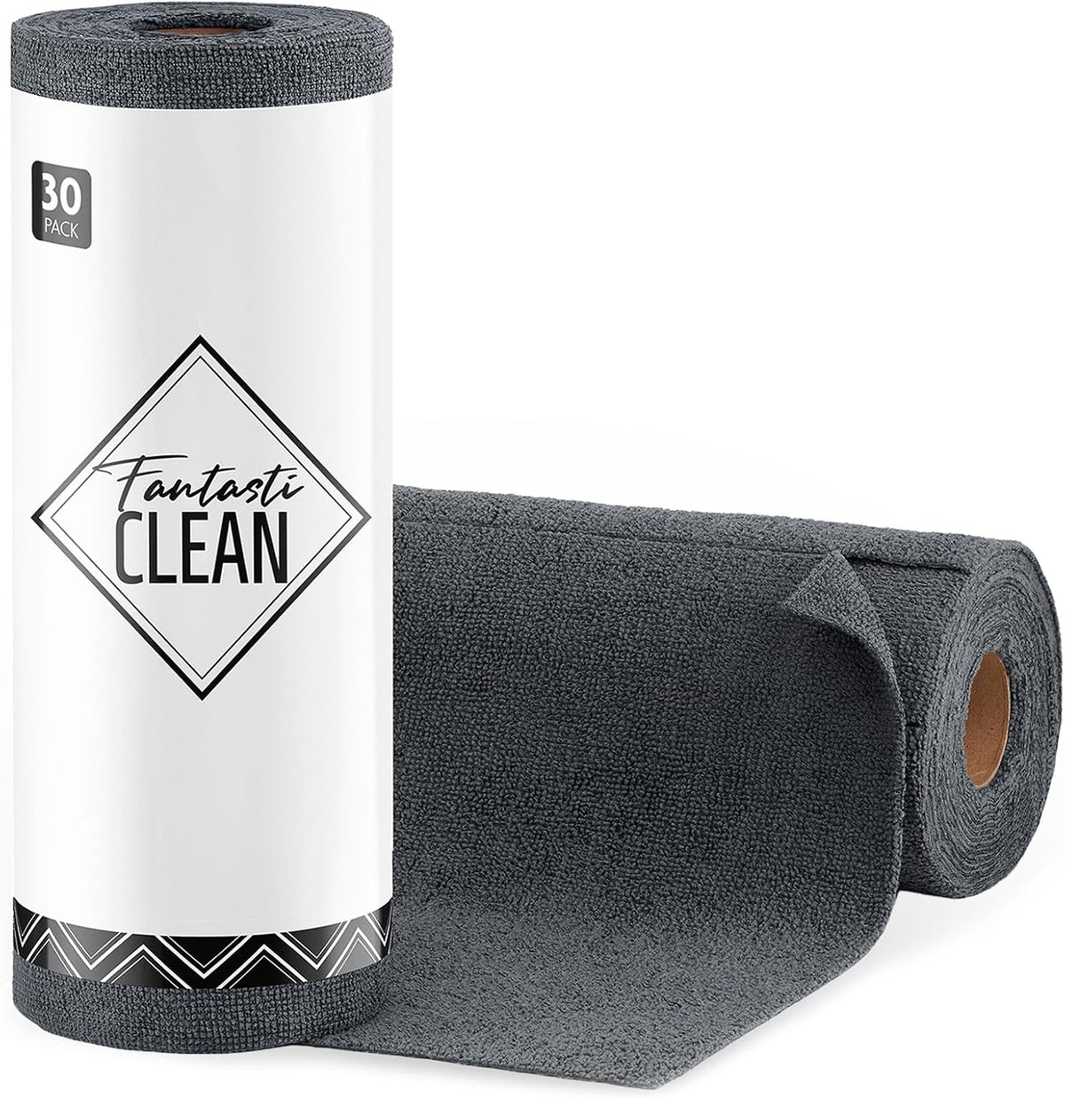 Fantasticlean Microfiber Cleaning Cloth Roll- 75 Sheets, 12 x 12 (Blue) | Super Absorbent, Scratch Free, Tear-away Microfiber Towel Roll, for All-Purpose Cleaning, Reusable Alternative to Paper Towel
