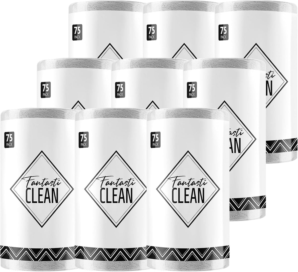 Fantasticlean Microfiber Cleaning Cloth Roll- 75 Sheets, 12 x 12 (Blue) | Super Absorbent, Scratch Free, Tear-away Microfiber Towel Roll, for All-Purpose Cleaning, Reusable Alternative to Paper Towel