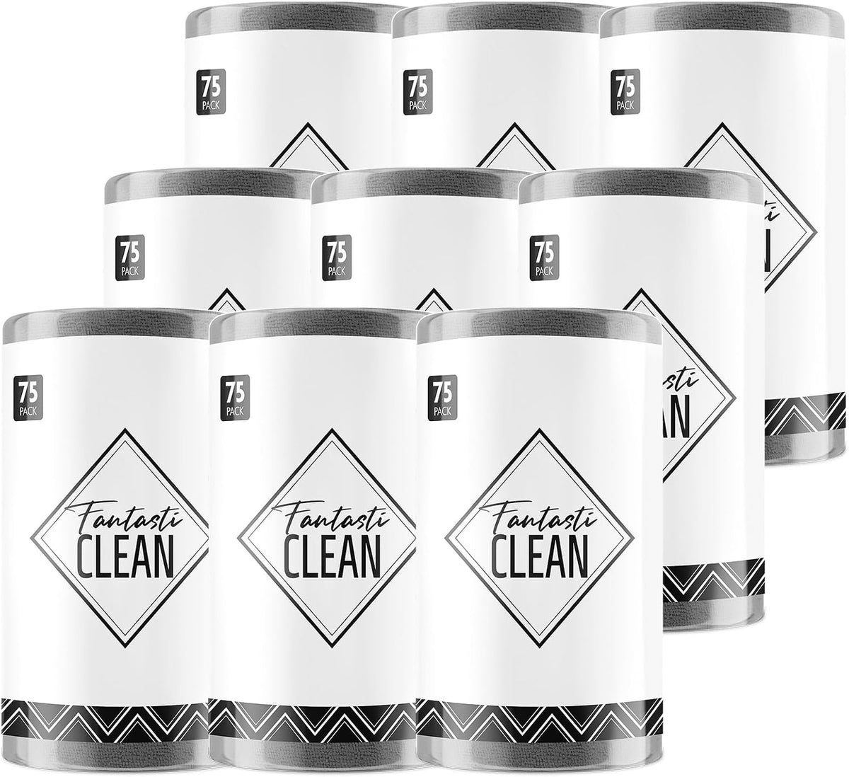 Fantasticlean Microfiber Cleaning Cloth Roll- 75 Sheets, 12 x 12 (Blue) | Super Absorbent, Scratch Free, Tear-away Microfiber Towel Roll, for All-Purpose Cleaning, Reusable Alternative to Paper Towel