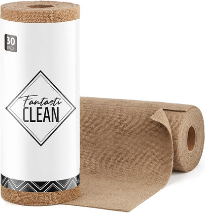 Fantasticlean Microfiber Cleaning Cloth Roll- 75 Sheets, 12 x 12 (Blue) | Super Absorbent, Scratch Free, Tear-away Microfiber Towel Roll, for All-Purpose Cleaning, Reusable Alternative to Paper Towel